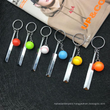 Wholesale Creative Personality Sports Souvenirs Cricket Metal Keychain Promotion Gift